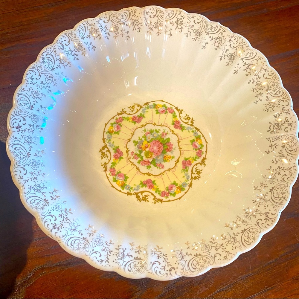 Two Vintage American Limos serving dishes with 22 K gold embelishmens